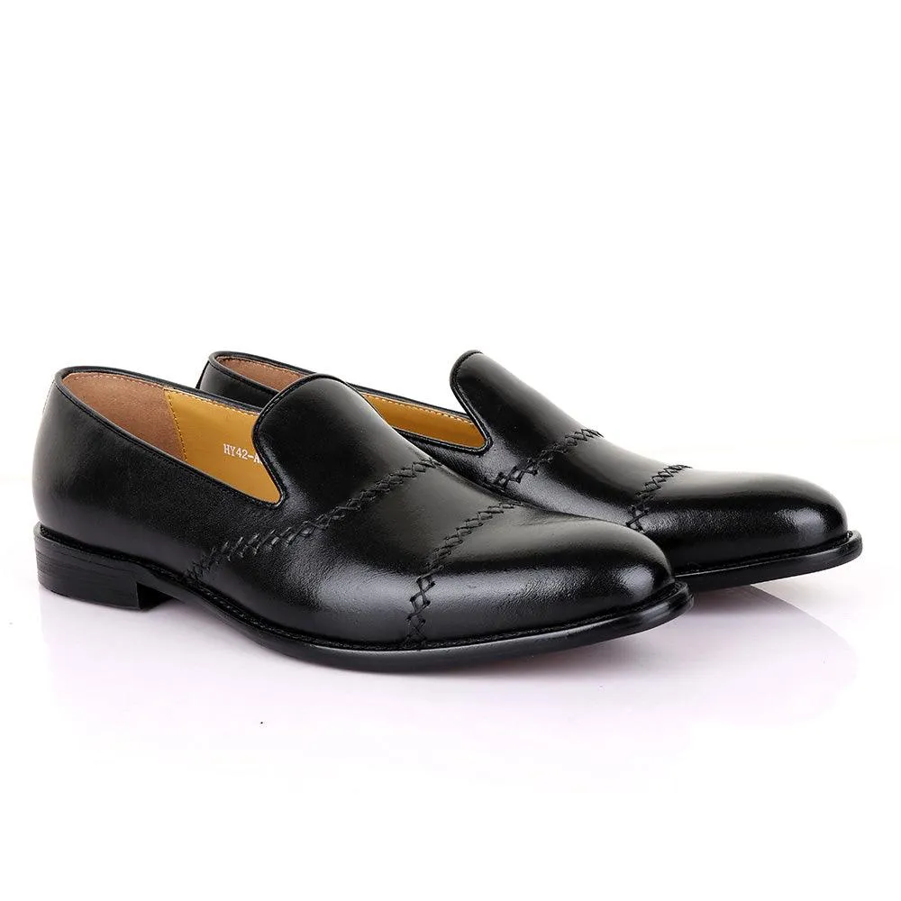 Terry Taylors Treading Black Leather Shoe