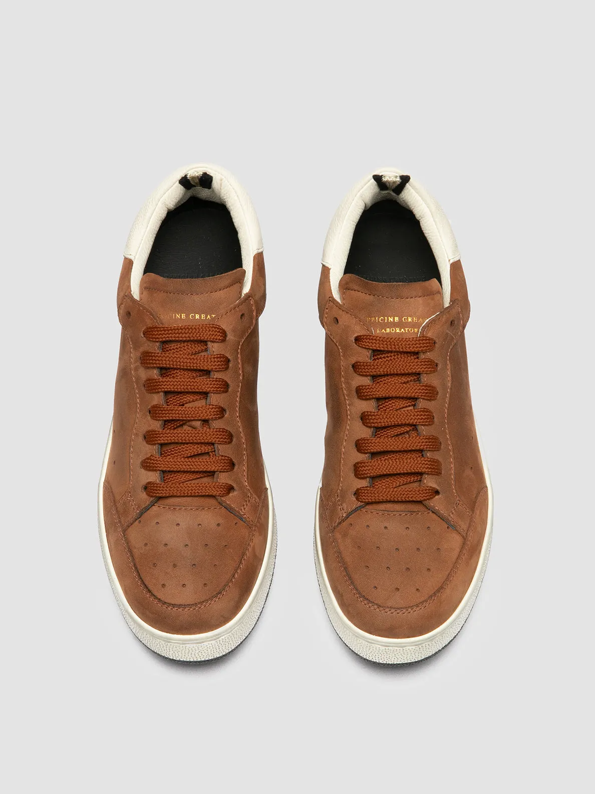 THE ANSWER 102 - Brown Nubuck Low Top Sneakers