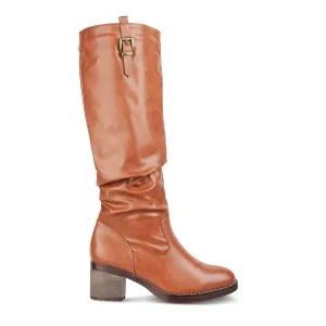 The Gardaber Camel Women's Knee-length Boots Tresmode