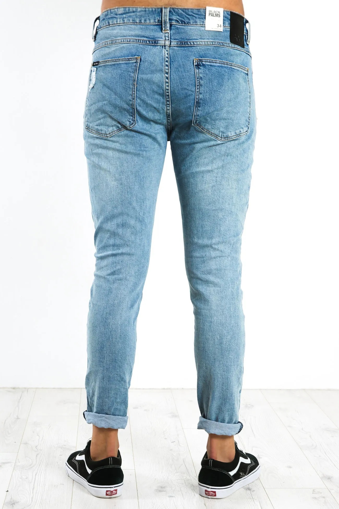 The Tapered Slim Jean Trashed Blue