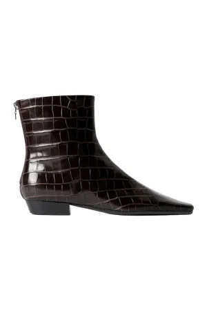 The Western Boot in Brown Croco