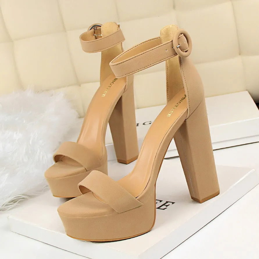 Thick heel super thin high-heeled shoes