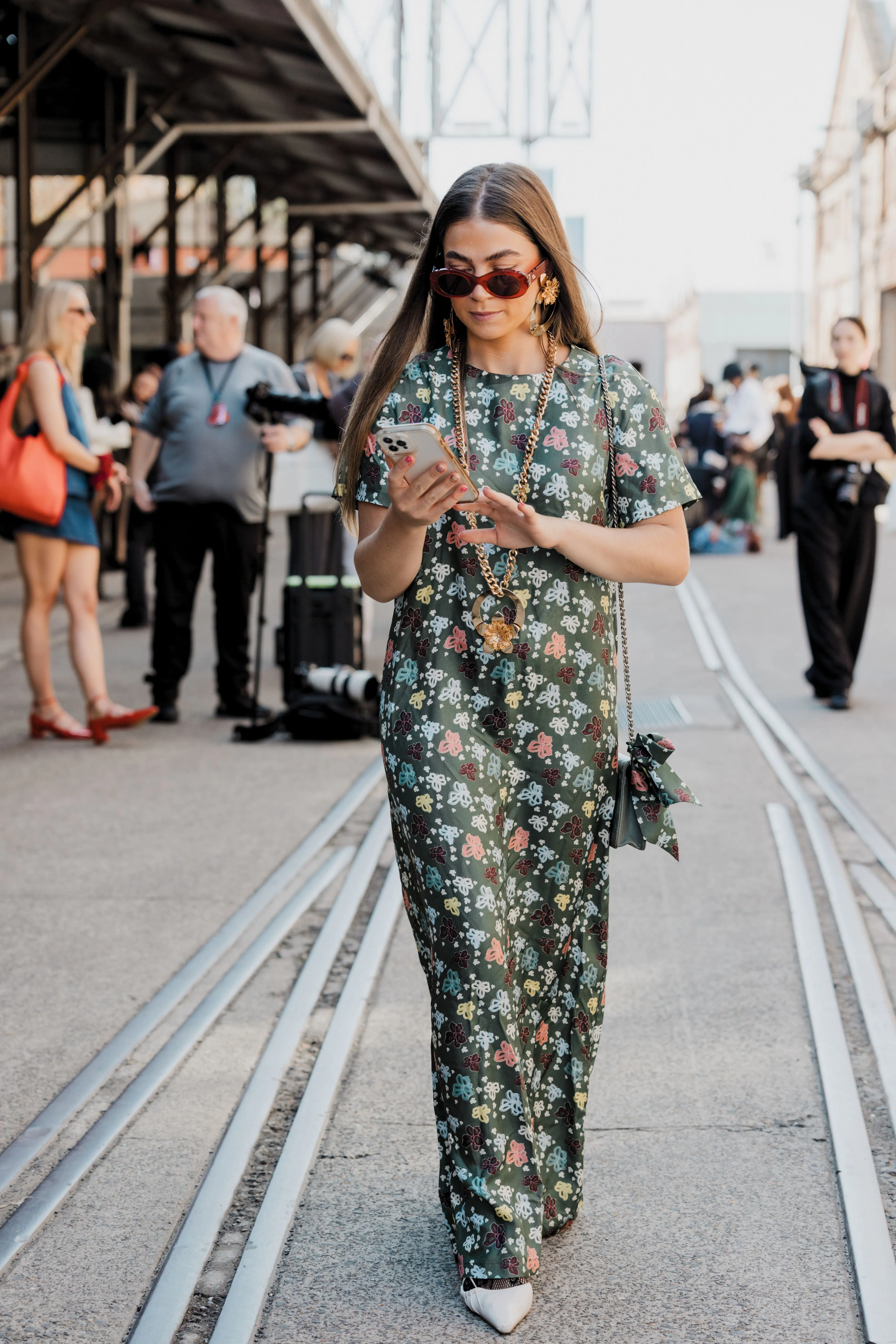 Tilda Short Sleeve Silk Maxi Moss Green