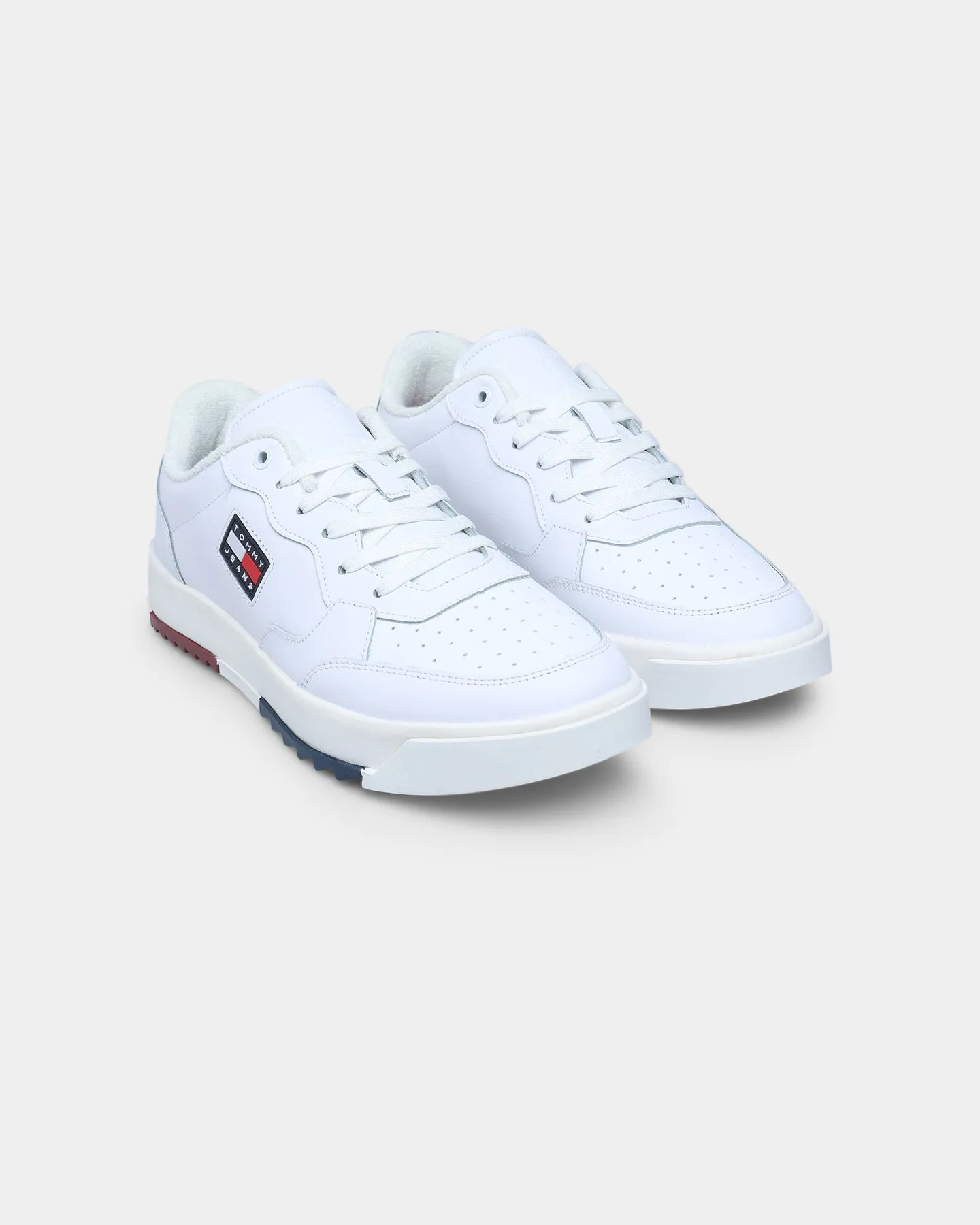 Tommy Jeans TJ Basket Leather Trainers White