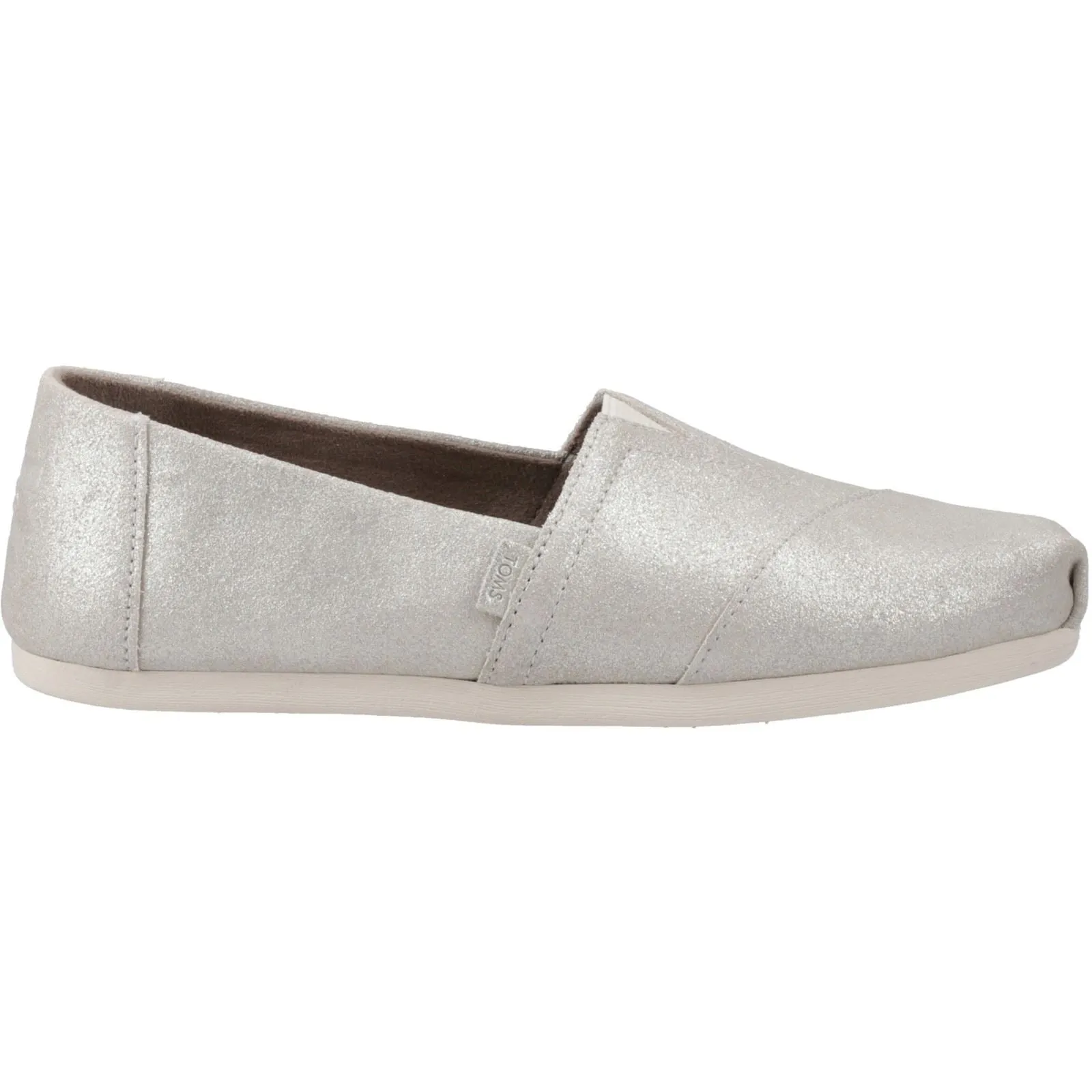 TOMS Alpargata with Cloudbound Leather Women's Silver Espadrilles