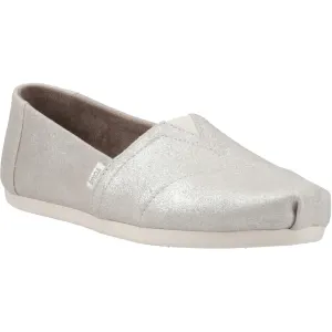 TOMS Alpargata with Cloudbound Leather Women's Silver Espadrilles