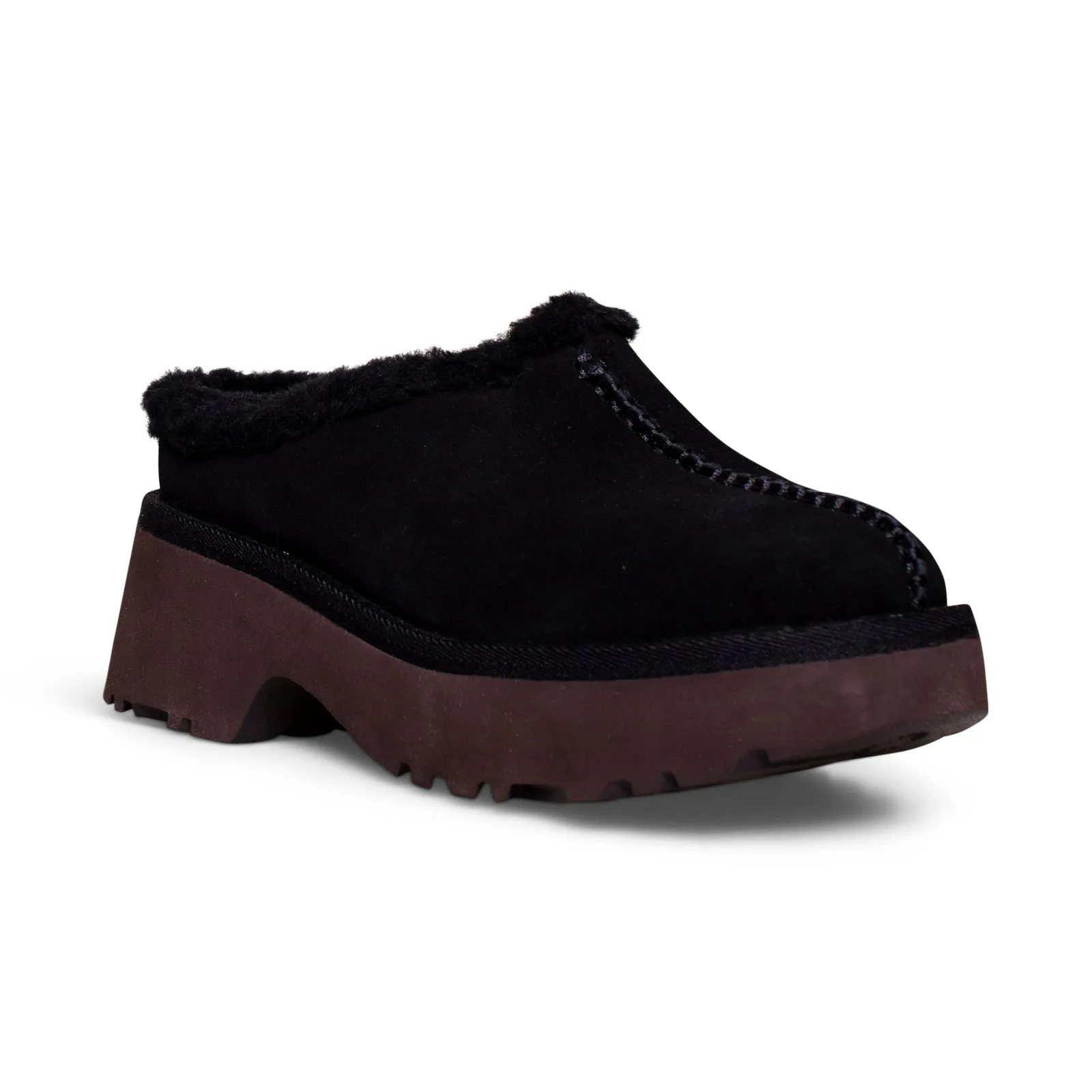 UGG New Heights Cozy Clog Black Shoes - Women's