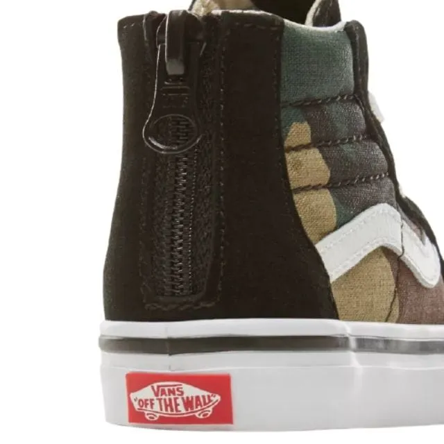 Vans Sk8-Hi Zip Kids Lifestyle Shoes Black/Woodland Va32R3Nra