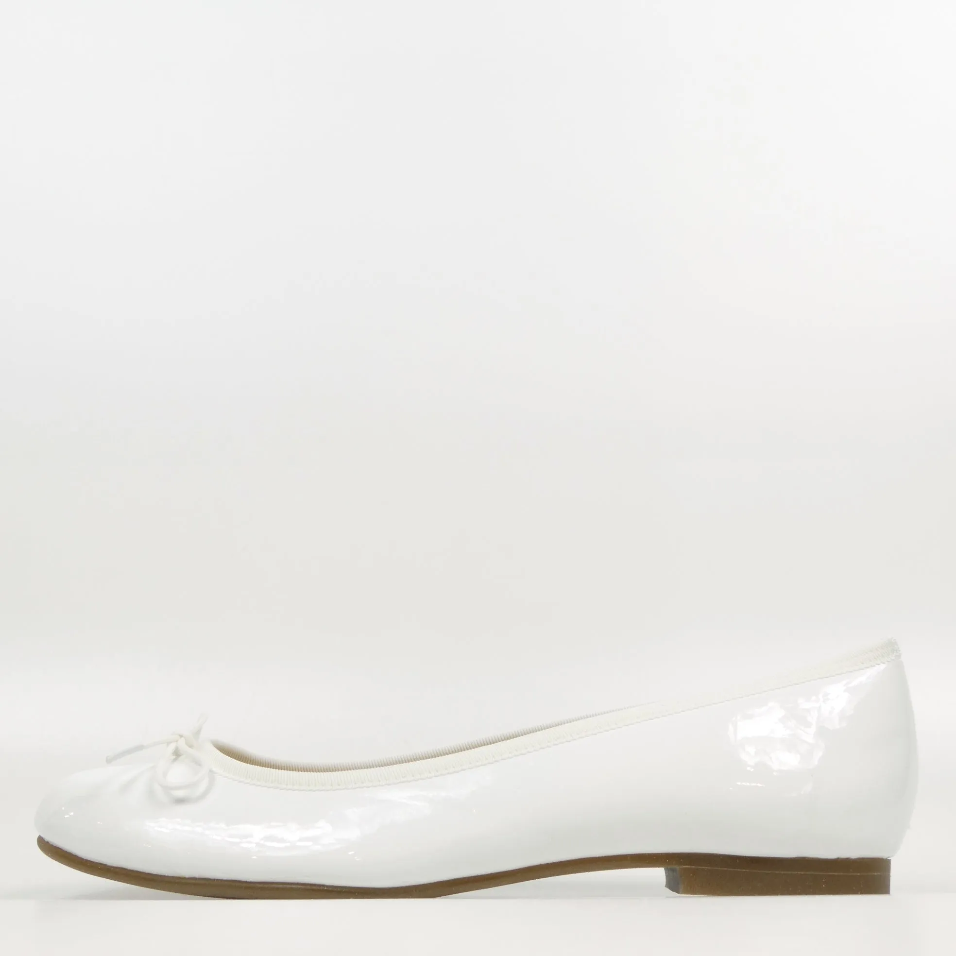 White Enamel Flats