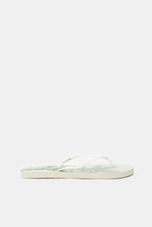 Women Ivory Printed Flip Flop