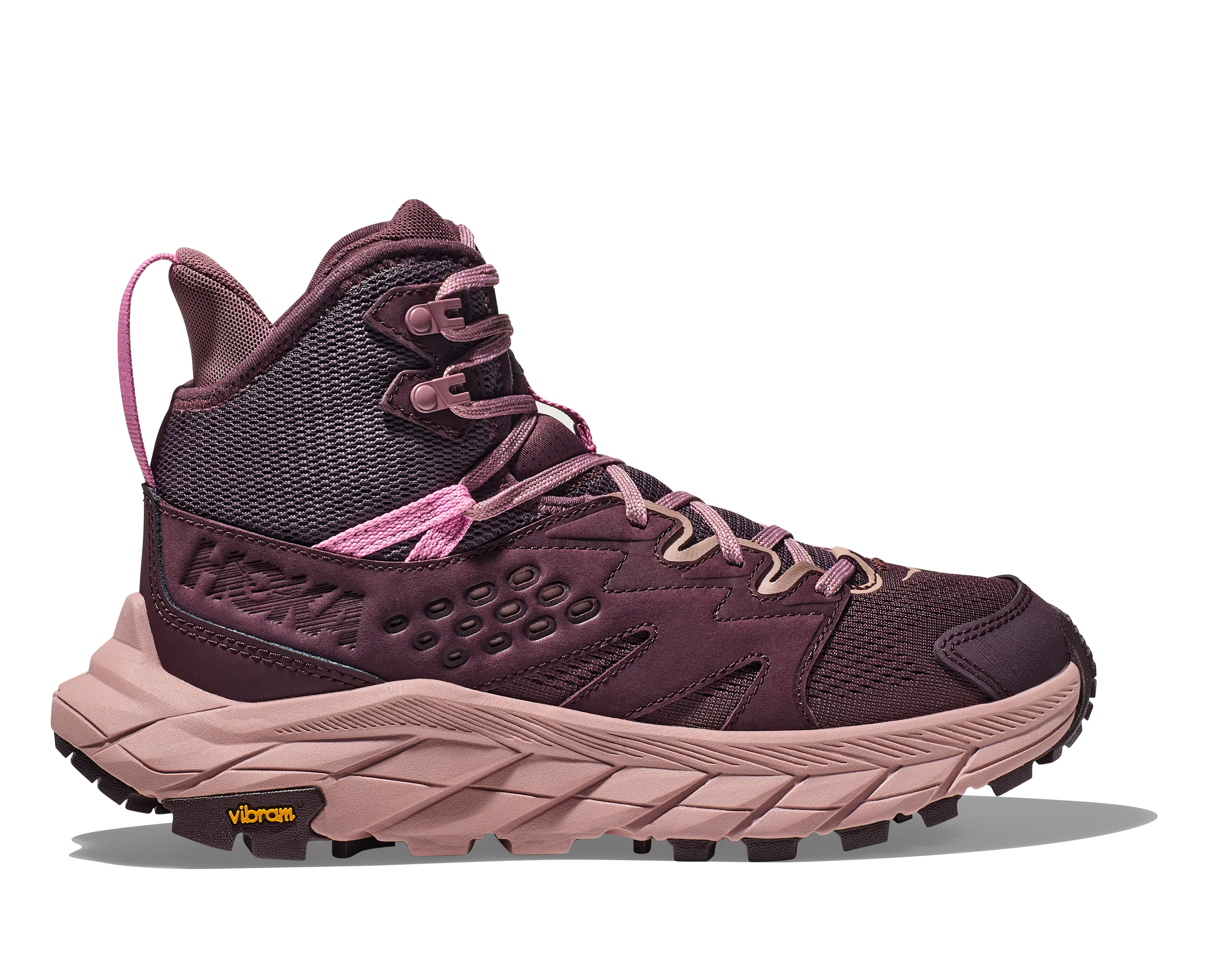 Women's Hoka Anacapa Breeze Mid Color: Raisin/Pale Mauve