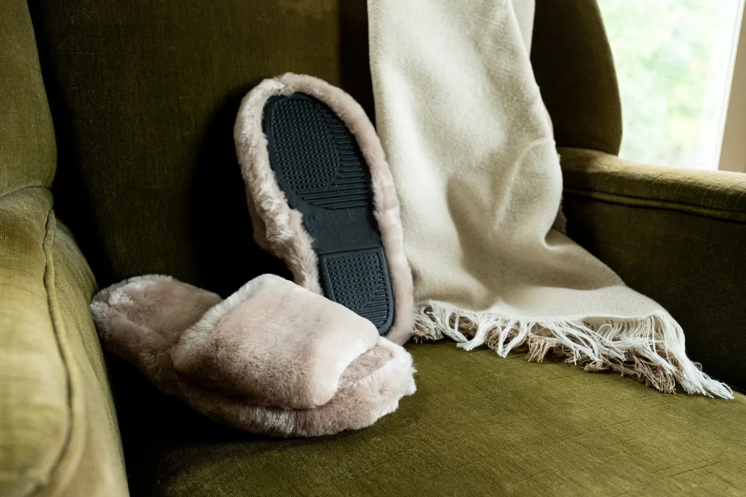 Women's Sheepskin Cozy Slip On Slippers