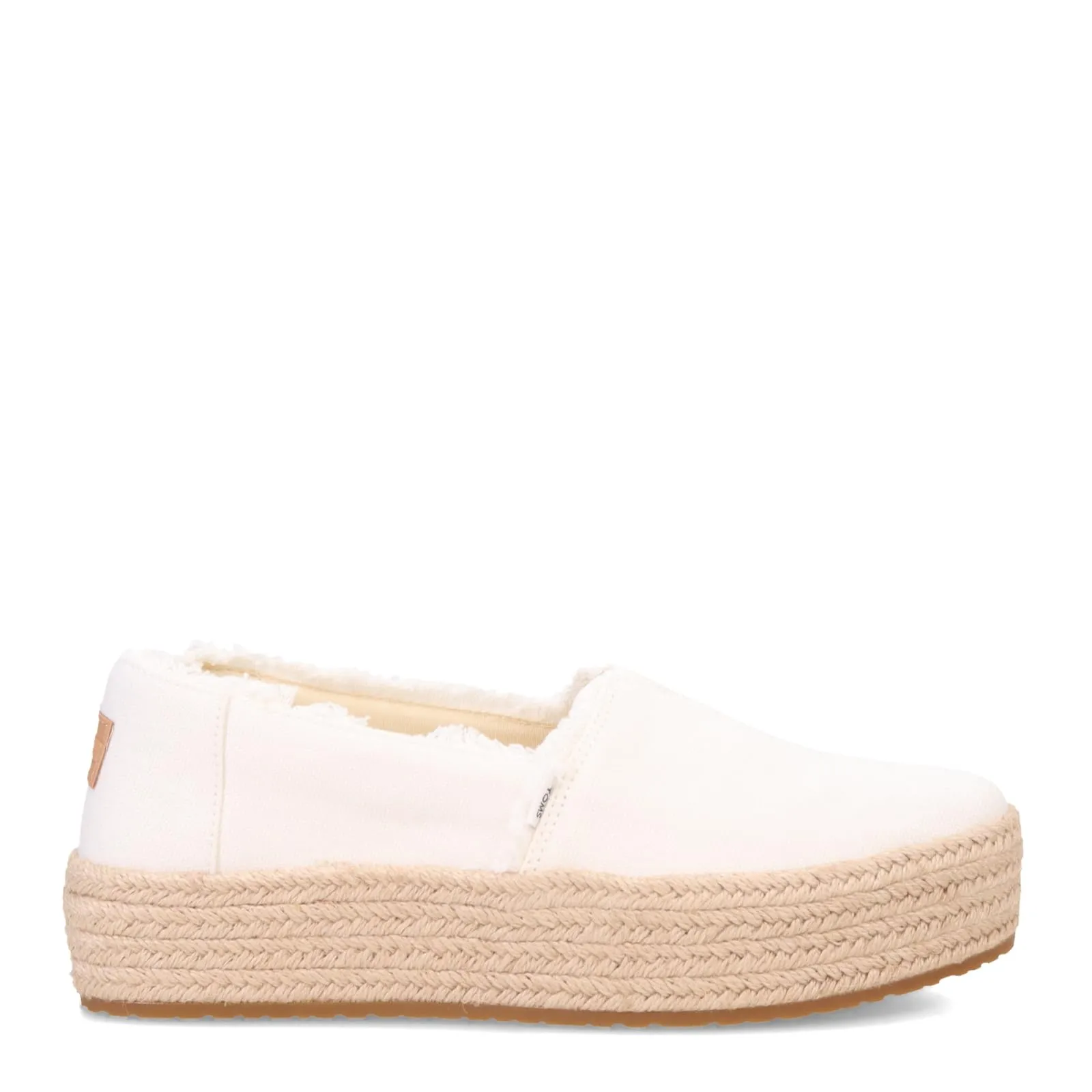 Women's Shoes TOMS VALENCIA Slip On Platform Espadrilles 10019820 WHITE