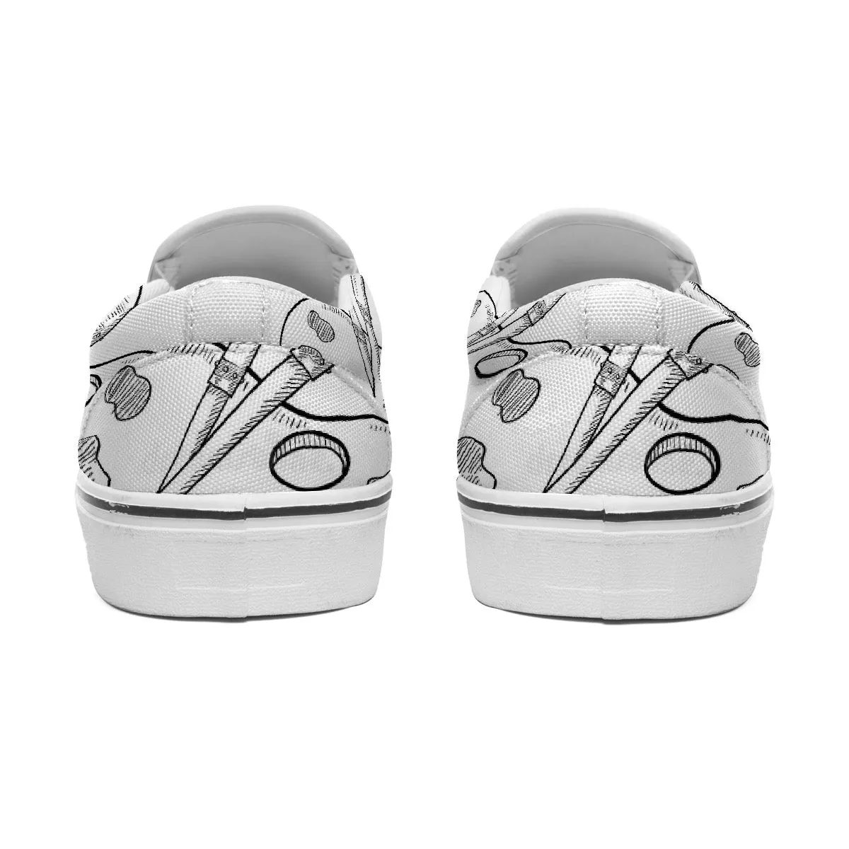 Women's Slip On Sneakers Artist paintbrush print