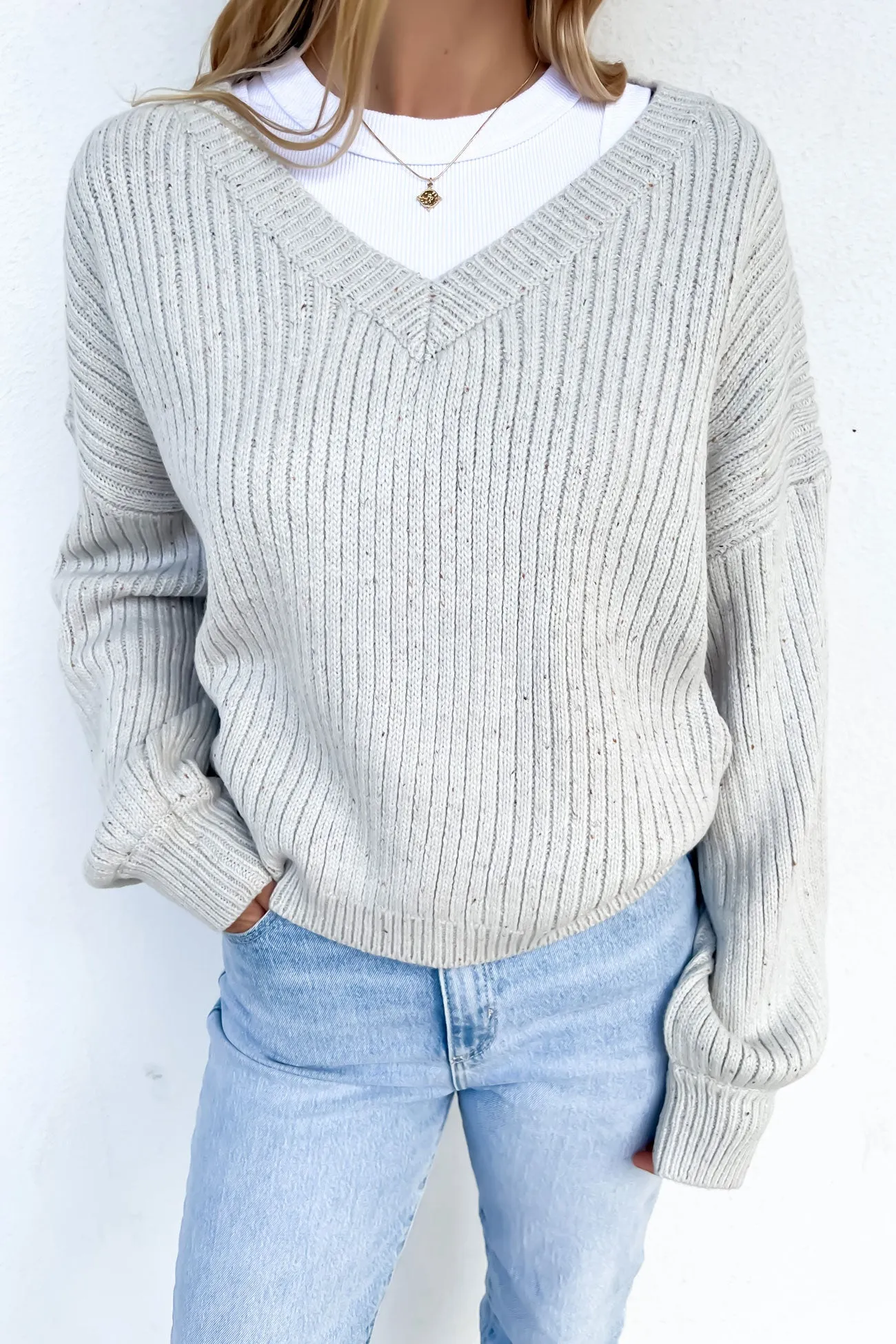 Zhuri Knit Light Grey